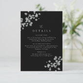 Details van zwarte lak bedankkaart (Staand voorkant)