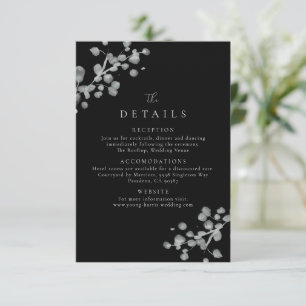 Details van zwarte lak bedankkaart