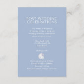 Details veranderingen hart schelpen strand blauwe informatiekaartje (Achterkant)