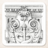 DETAILS Vierkant papier Onderzetters (Voorkant)