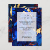 Details voor Exotische Bos Bruiloftsgasten Informatiekaartje (Voorkant / Achterkant)