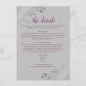 Details vriendelijke Silver Lace Magenta & Gray We Informatiekaartje (Voorkant)