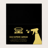 Details wasstraat | Automatische details Visitekaartje (Buitenkant ongevouwen)