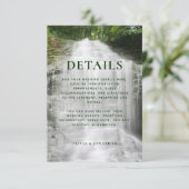 Details watervalland Rustic Wedding Informatiekaartje (Staand voorkant)