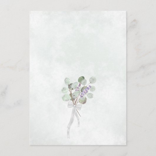 Details Waterverf Eucalyptus Wedding Rustige Informatiekaartje (Achterkant)