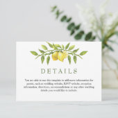 Details Waterverf Grieks huwelijk over legant Lemo Informatiekaartje (Staand voorkant)