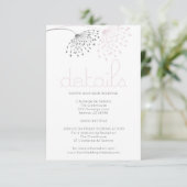 DETAILS | Whimsical Blush Pink Doodle Flowers Kaart (Staand voorkant)