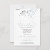 DETAILS | Whimsical Dusty Blue Doodle Flowers Kaart (Voorkant)