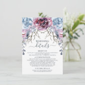 Details winterhuwelijk informatiekaartje (Staand voorkant)