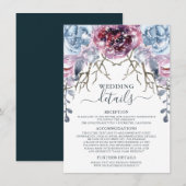 Details winterhuwelijk informatiekaartje (Voorkant / Achterkant)