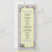 Details Wonderland Teapot Floral Wedding Programme Kaart (Achterkant)