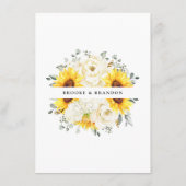 Details zonnebloem Ivory Peony Eucalyptus Weddensc Informatiekaartje (Achterkant)