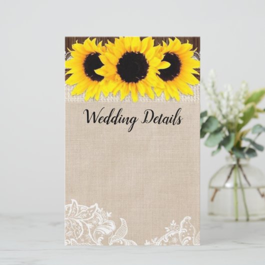 Details zonnebloem Kaart (Staand voorkant)