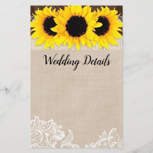 Details zonnebloem Kaart (Voorkant)
