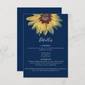 Detalles Rústicos de Girasol Tarjeta de Cerramient Kaart (Voorkant / Achterkant)