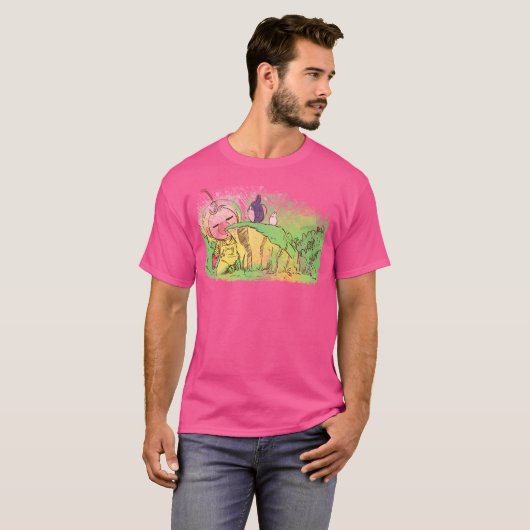 Detectie gemonteerd t-shirt (Voorkant volledig)
