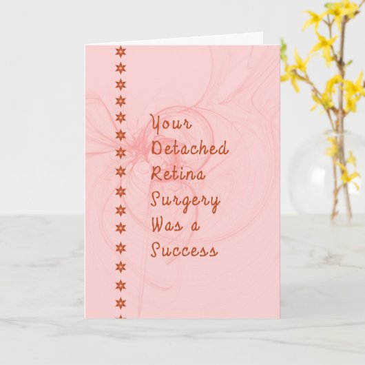 Detectie van Retina Chirgery Card in Light Rosie P Kaart (Gele Bloem)