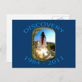 Detectie van Space Shuttle Start Briefkaart (Voorkant / Achterkant)