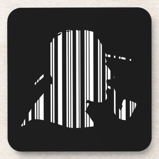 DETECTIVE BAR CODE Pijp Roken Barcode Patroon Bier Onderzetter (Voorkant)