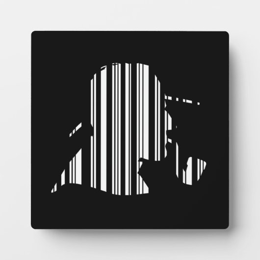 DETECTIVE BAR CODE Pijp Roken Barcode Patroon Fotoplaat (Voorkant)
