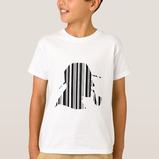 DETECTIVE BAR CODE Pijp Roken Barcode Patroon T-shirt (Voorkant)