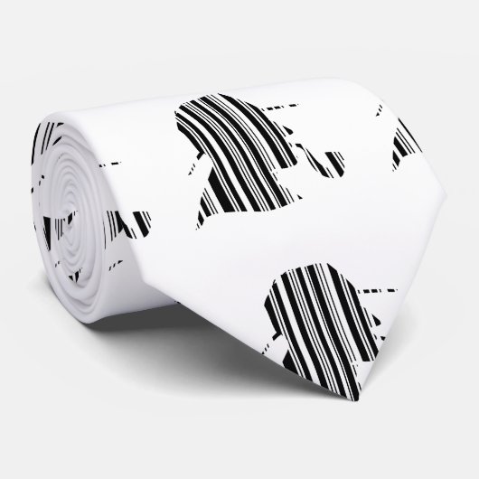 DETECTIVE BAR CODE Pipet Smoking Barcode Patroon Stropdas (Opgerold)