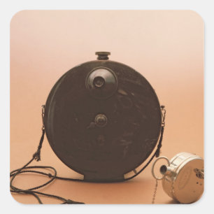 Detective camera's vierkante sticker