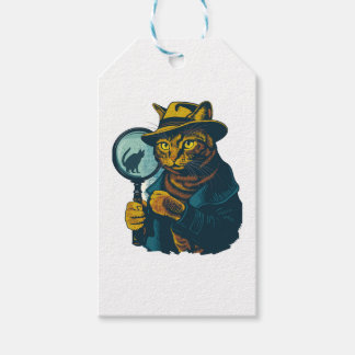 Detective Cat Mysterie Cadeaulabel
