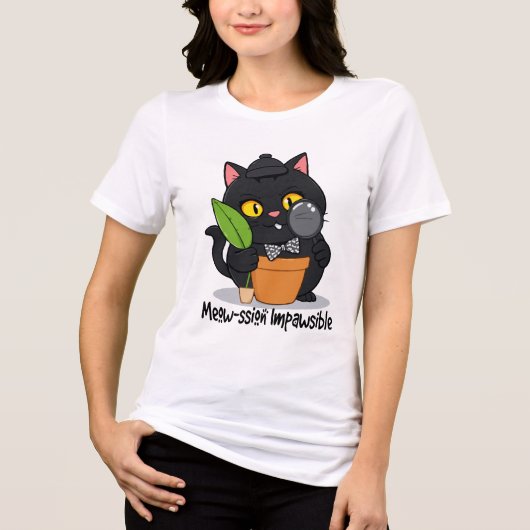 Detective Cat - Nieuw-sessie Onmogelijk Grappige K Tri-Blend Shirt (Voorkant)