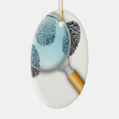 Detective Clues vinden vingervingerafdrukken Myste Keramisch Ornament (Rechts)