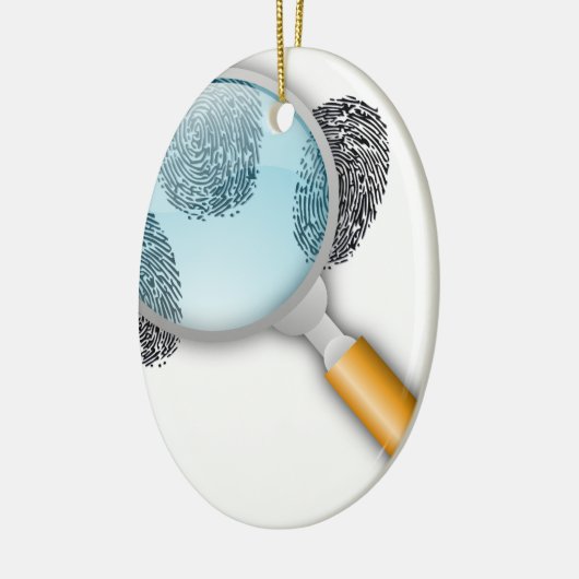 Detective Clues vinden vingervingerafdrukken Myste Keramisch Ornament (Links)