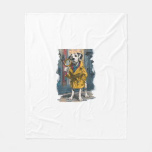 Detective Dalmatiër - Hond die Misdaden Oplost Fleece Deken