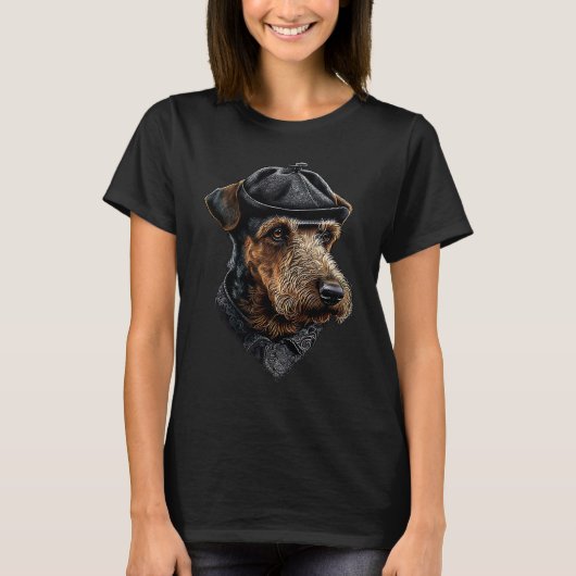 Detective dog Airedale Terrier T-shirt (Voorkant)