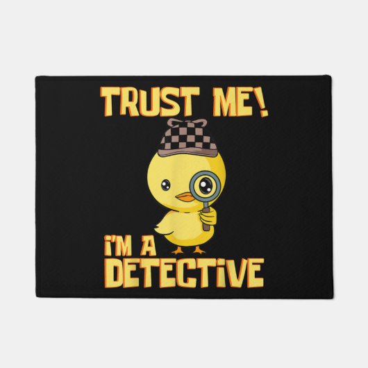 Detective Duck Design - Vertrouw me als rechercheu Deurmat (Voorkant)