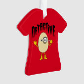 Detective Egghead Text Ornament (voorkant)