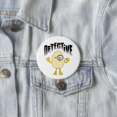 Detective Egghead Text Ronde Button 7,6 Cm (In situ)