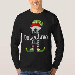 Detective Elf-groep Kerstmis Pyjama Feestje T-shirt