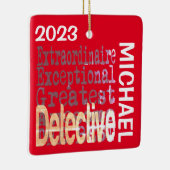 Detective Extraordinaire CUSTOM Keramisch Ornament (Rechts)