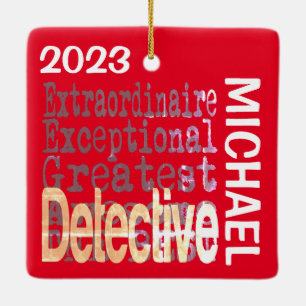 Detective Extraordinaire CUSTOM Keramisch Ornament