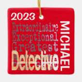 Detective Extraordinaire CUSTOM Keramisch Ornament (Voorkant)