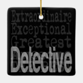 Detective Extraordinaire Keramisch Ornament (Achterkant)