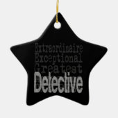 Detective Extraordinaire Keramisch Ornament (Voorkant)