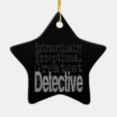 Detective Extraordinaire Keramisch Ornament (Achterkant)