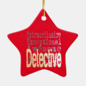Detective Extraordinaire Keramisch Ornament (Achterkant)
