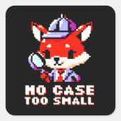 Detective Fox - Geen Hoesje Te Kleine Grappige Pix Vierkante Sticker (Voorkant)