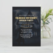 Detective Game Nachtmoord Mystery Party Verjaardag Kaart (Staand voorkant)