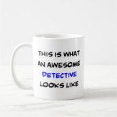 detective, geweldige koffiemok (Links)
