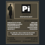 Detective Logo, privédetective onderzoeker Flyer<br><div class="desc">Detective Logo,  Flyer voor privédetective door The Business Card Store.</div>