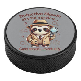 "Detective Luiaard" Luiaard Particulier Detectiveb Hockey Puck