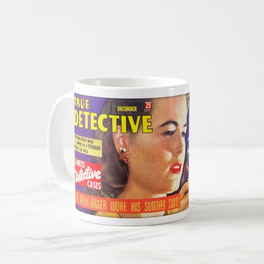 DETECTIVE MAGAZINE COLLAGE KOFFIEMOK (Voorkant links)
